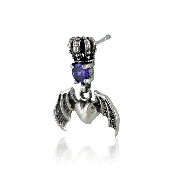 楽天市場】ハートバットピアス(片耳用)【シルバー ピアス メンズ 