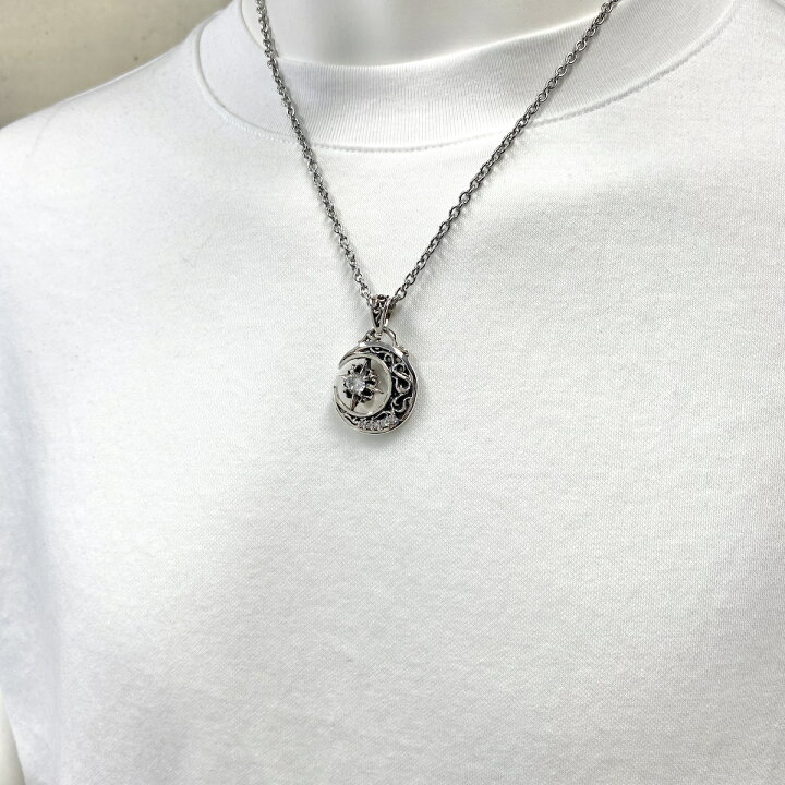 楽天市場】ムーンネックレス【シルバー ネックレス メンズ レディース 