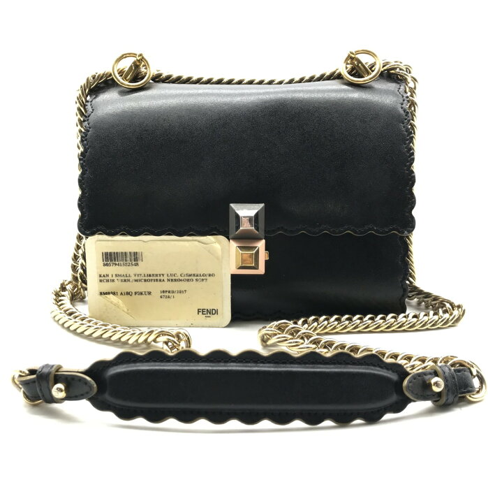 楽天市場】【中古】良品 FENDI フェンディ 2WAY ミニ キャナイ レザー 