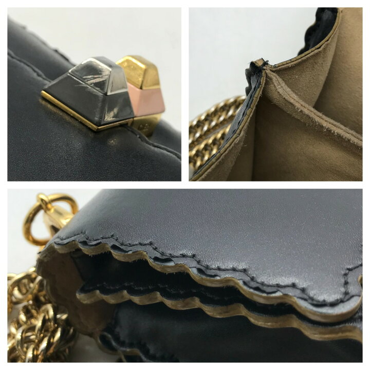楽天市場】【中古】良品 FENDI フェンディ 2WAY ミニ キャナイ レザー 