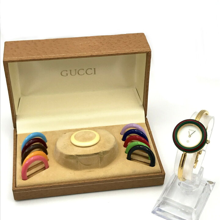 楽天市場】【中古】美品 GUCCI グッチ チェンジ ベゼル 1100-L 12色  