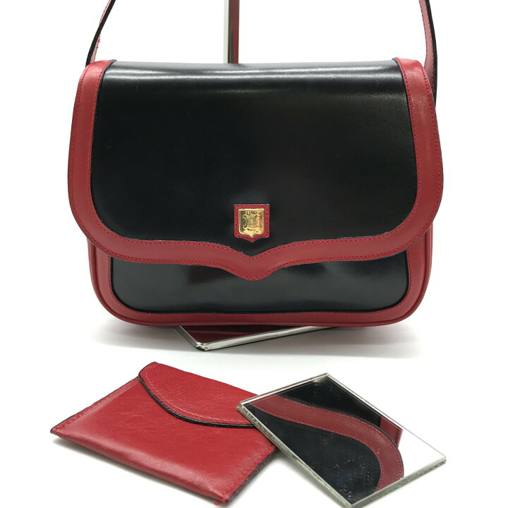 楽天市場】【中古】良品 CELINE セリーヌ マカダム バイカラー レザー 