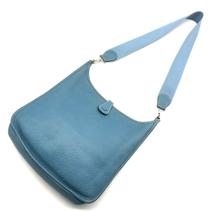 楽天市場】【中古】HERMES エルメス エヴリン1 PM トリヨン ブルー  