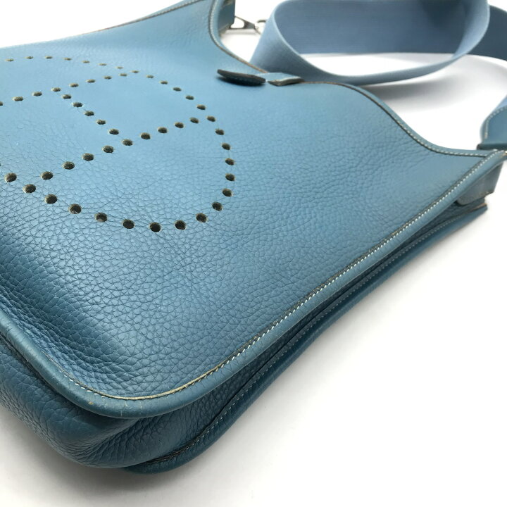 楽天市場】【中古】HERMES エルメス エヴリン1 PM トリヨン ブルー  