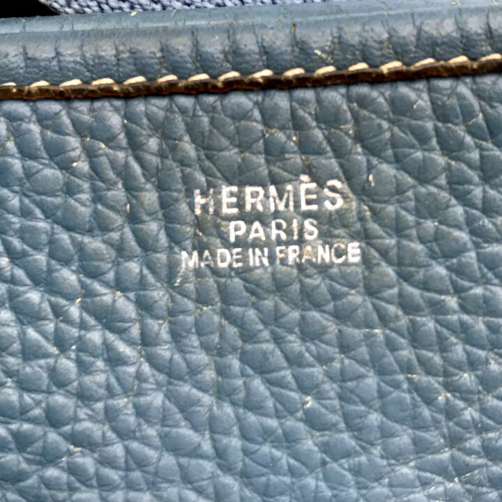 楽天市場】【中古】HERMES エルメス エヴリン1 PM トリヨン ブルー  