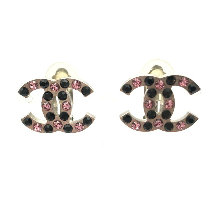 楽天市場】【中古】良品 CHANEL シャネル ラインストーン イヤリング 