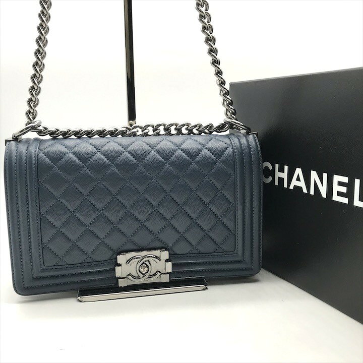 楽天市場】【中古】美品 CHANEL シャネル ボーイシャネル キャビア 
