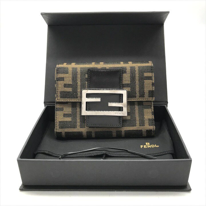 楽天市場】【中古】保管品 FENDI フェンディ ズッカ 三つ折り 財布  