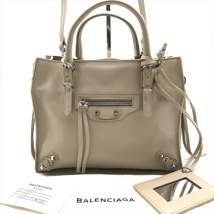 楽天市場】【中古】美品 Balenciaga バレンシアガ ペーパーミニ レザー 