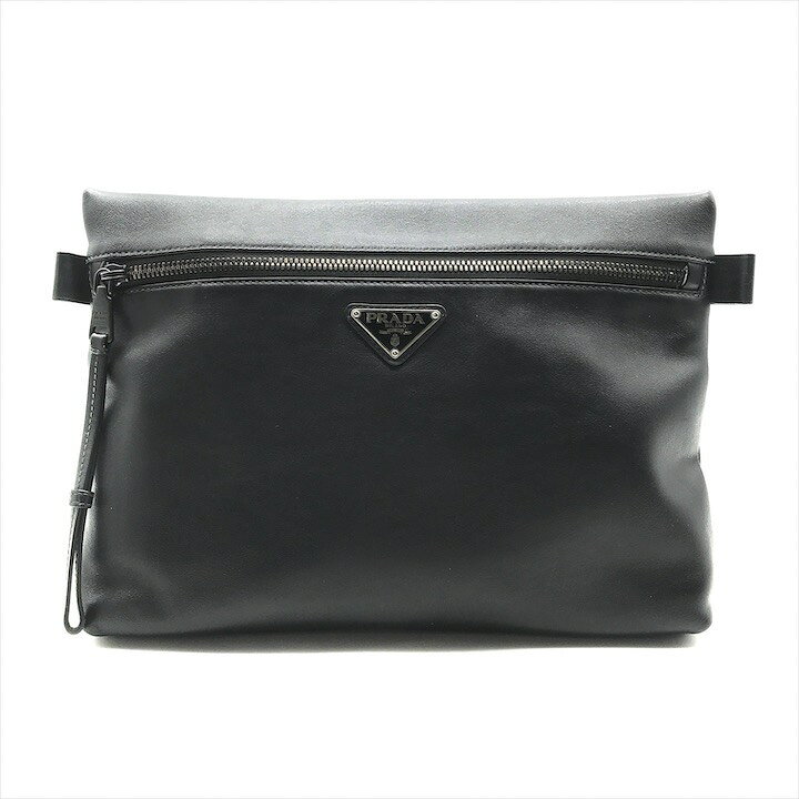 楽天市場】【中古】美品 PRADA プラダ 三角ロゴ オール レザー 