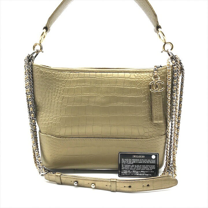 楽天市場】【中古】美品 CHANEL シャネル ココマーク クロコ 型押し  