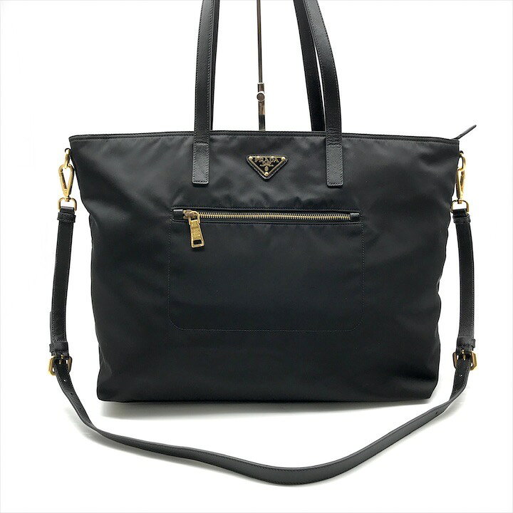 楽天市場】【中古】美品 PRADA プラダ ロゴプレート ナイロン テスート 