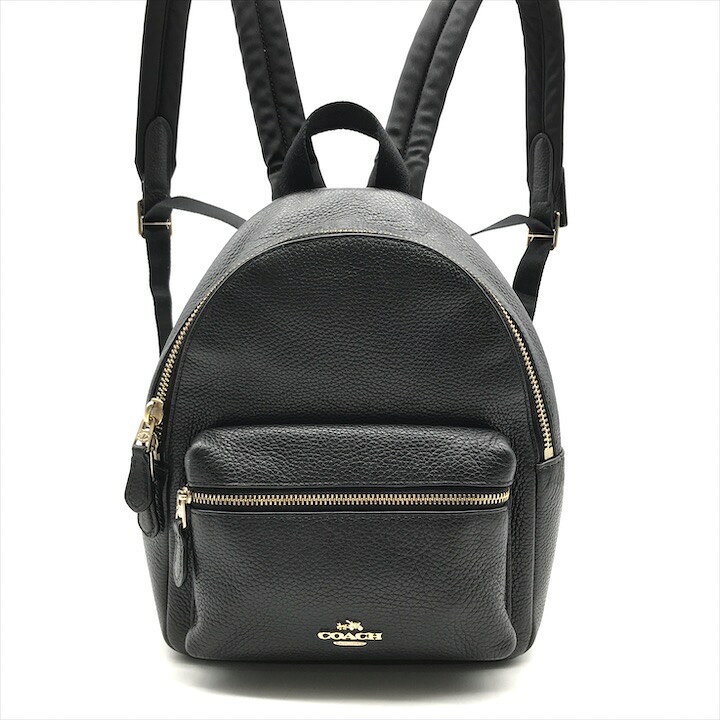 楽天市場】【中古】美品 COACH コーチ ロゴ金具 レザー リュック  