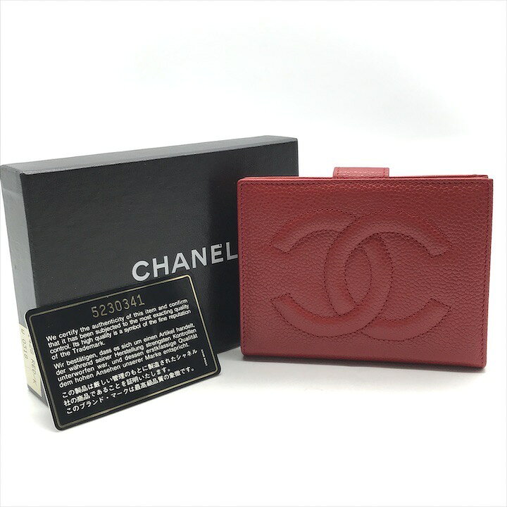 楽天市場】【中古】美品 CHANEL シャネル ココマーク キャビアスキン 