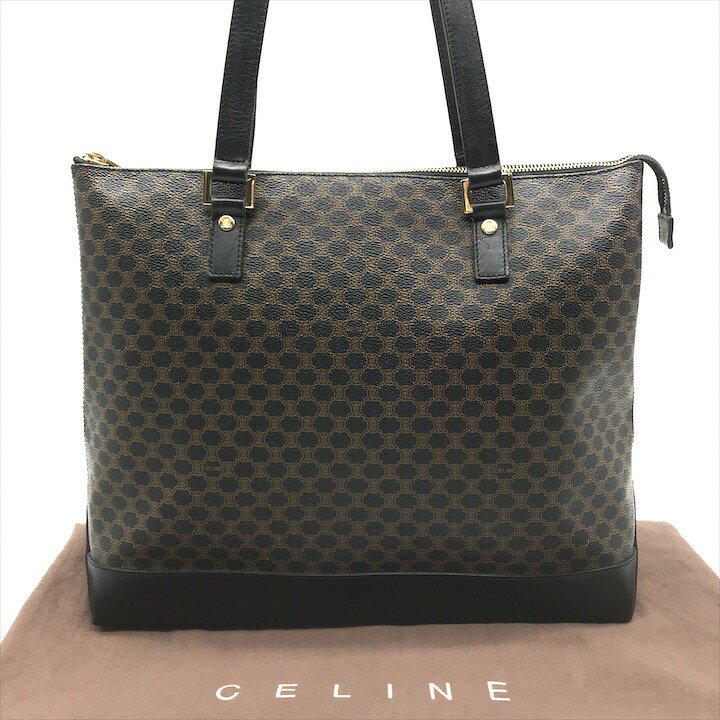 楽天市場】【中古】美品 CELINE セリーヌ ブラックマカダム トート  