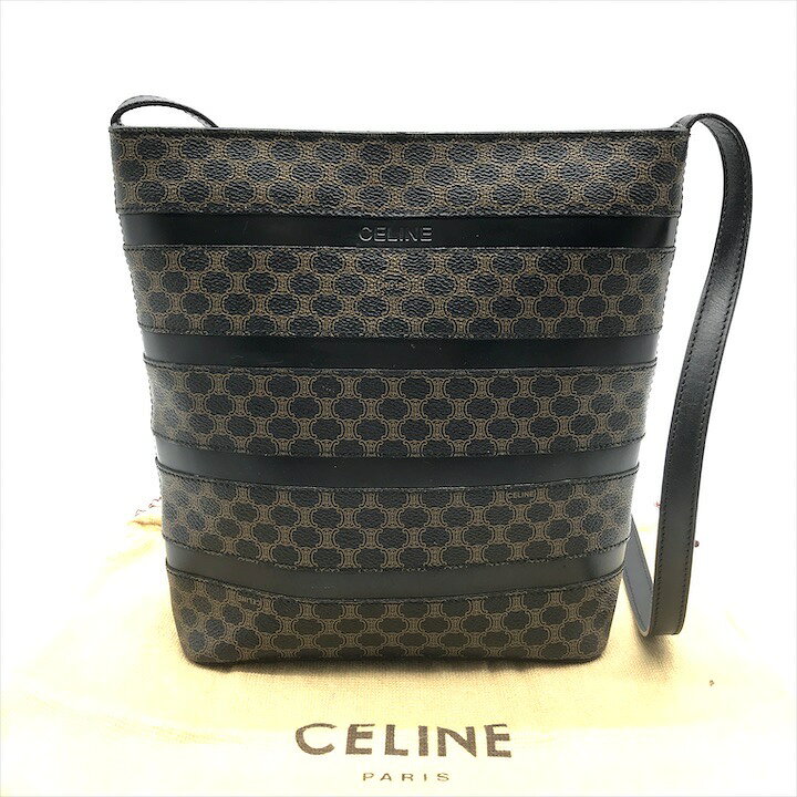 楽天市場】【中古】美品 CELINE セリーヌ ブラックマカダム ショルダー 