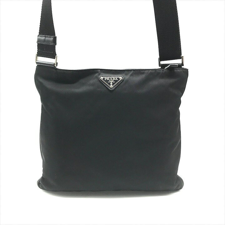 楽天市場】【中古】良品 PRADA プラダ ナイロン 三角ロゴ レザー 