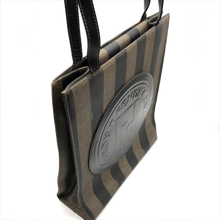 楽天市場】【中古】良品 FENDI フェンディ ペカン FF ロゴ PVC レザー 