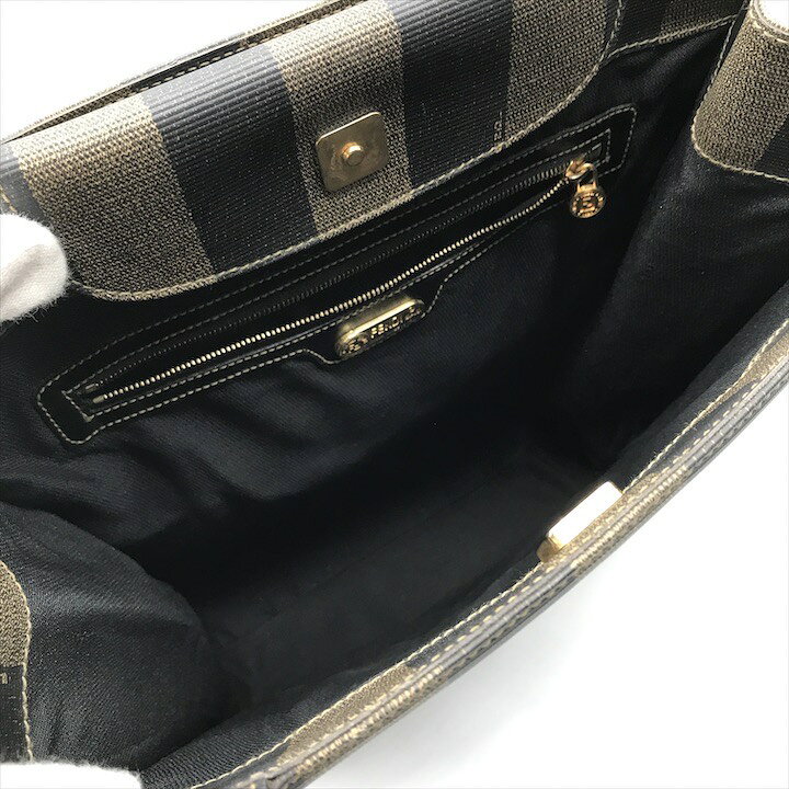 楽天市場】【中古】良品 FENDI フェンディ ペカン FF ロゴ PVC レザー 