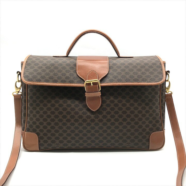 中古】超美品 CELINE セリーヌ マカダムトリオンフ フォン ポーチ 