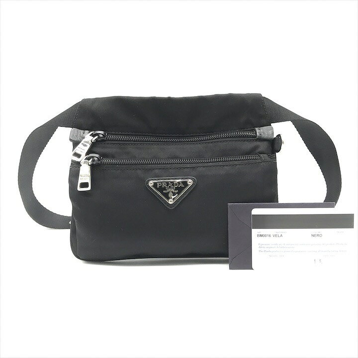 楽天市場】【中古】良品 PRADA プラダ 三角ロゴ プレート ウエスト 