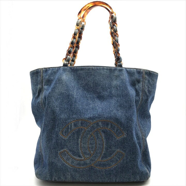 楽天市場】【中古】良品 CHANEL シャネル ココマーク デニム べっ甲  