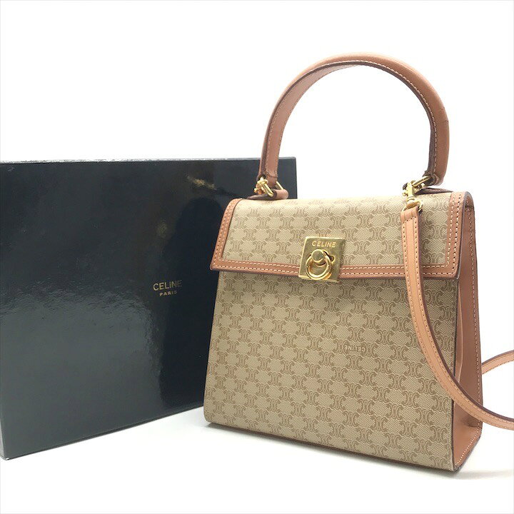 楽天市場】【中古】美品 CELINE セリーヌ マカダム トリオンフ 
