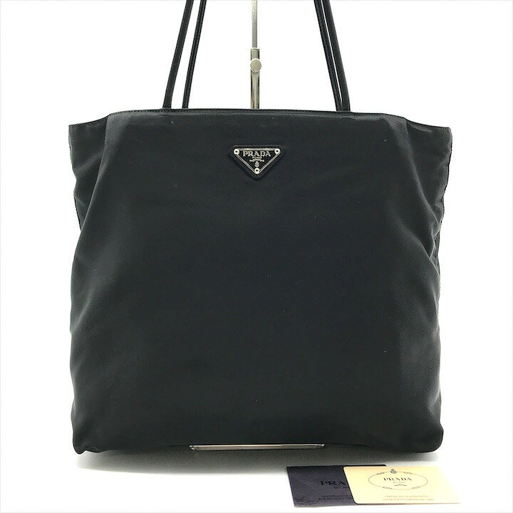 楽天市場】【中古】良品 PRADA プラダ 三角ロゴ プレート ナイロン  