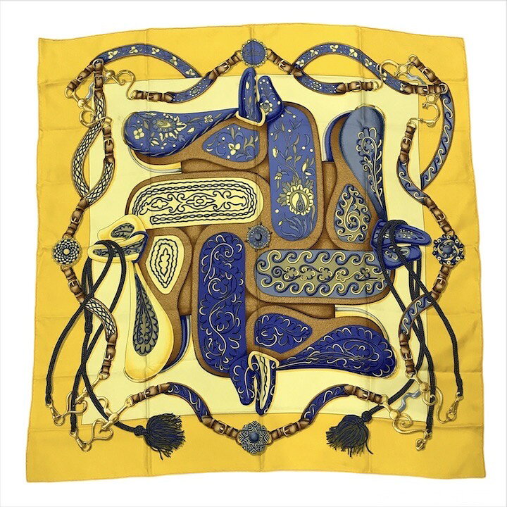 楽天市場】【中古】美品 HERMES エルメス スカーフ シルク 100％ カレ 