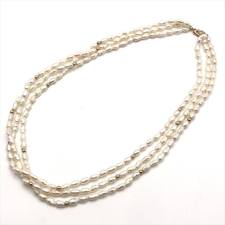 楽天市場】【中古】美品 テリ良好 淡水 パール 真珠 0.3〜0.4mm k14 三 