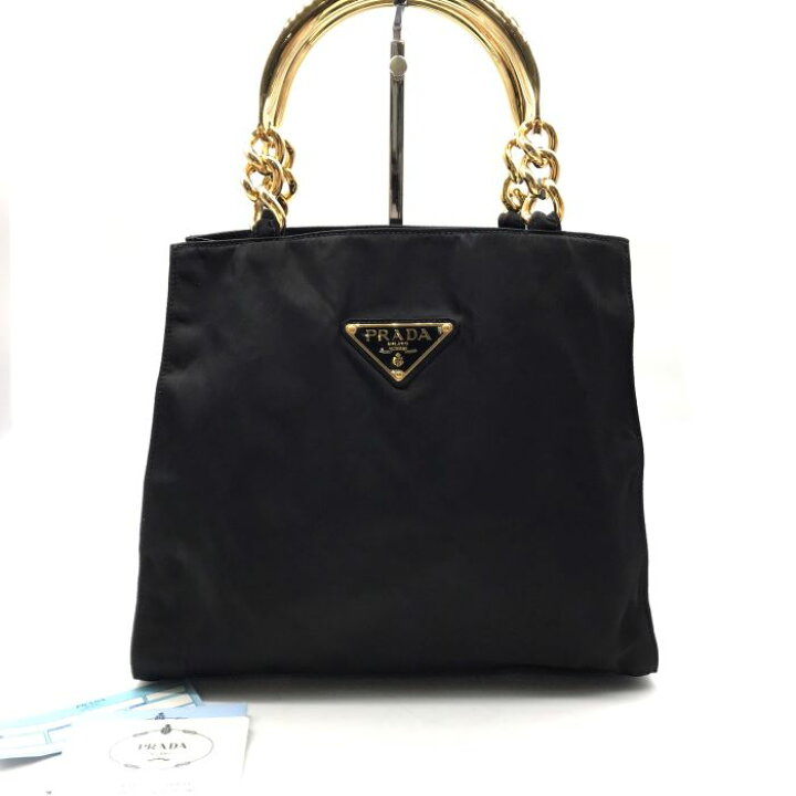 楽天市場】【中古】良品 PRADA プラダ 三角ロゴ プレート ナイロン 