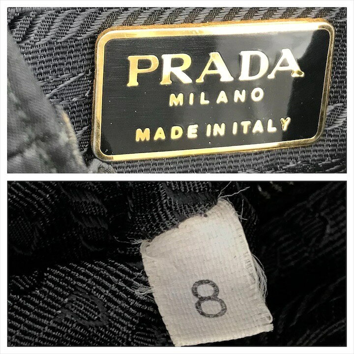 楽天市場】【中古】良品 PRADA プラダ 三角ロゴ プレート ナイロン 