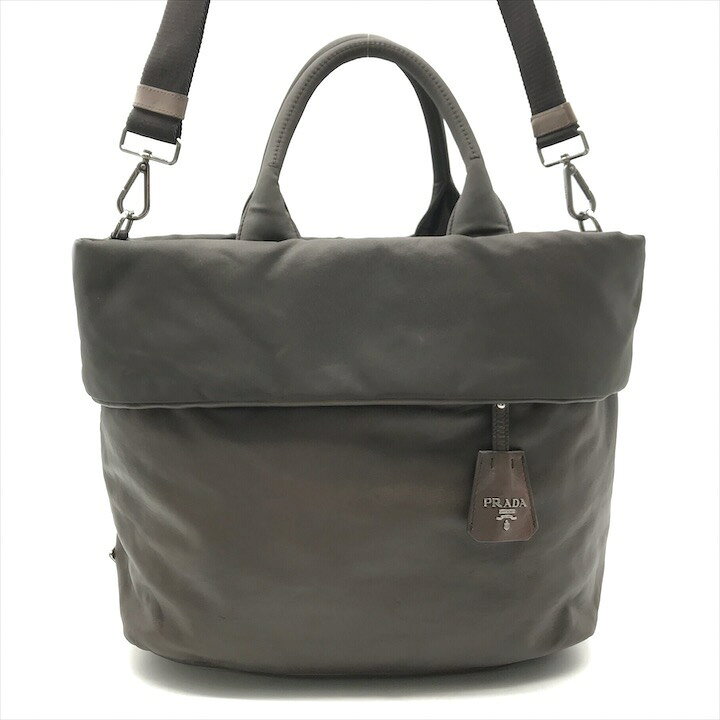 楽天市場】【中古】良品 PRADA プラダ 三角ロゴ プレート ナイロン 