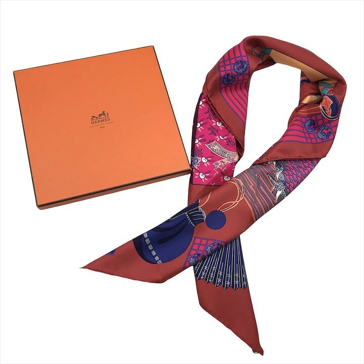 楽天市場】【中古】美品 HERMES エルメス カレ90 スカーフ シルク 100  