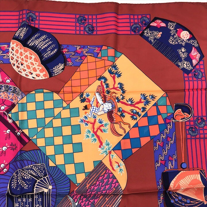 楽天市場】【中古】美品 HERMES エルメス カレ90 スカーフ シルク 100 