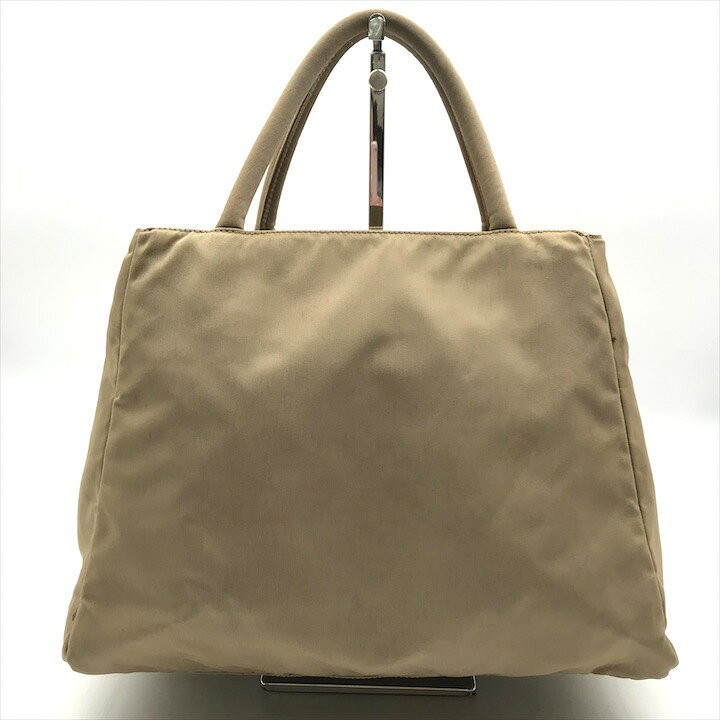 良品 PRADA プラダ 三角ロゴ プレート テスート ナイロン ハンド 