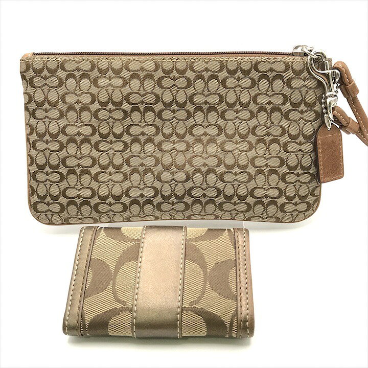 楽天市場】【中古】良品 COACH コーチ シグネチャー ポーチ 6連 キー  