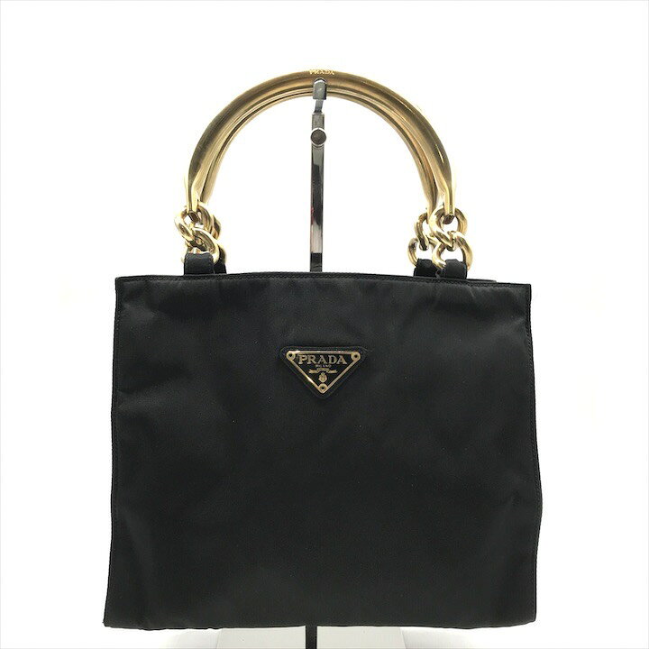 楽天市場】【中古】良品 PRADA プラダ 三角ロゴ プレート ナイロン 