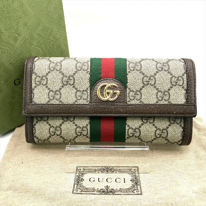 楽天市場】【中古】美品 GUCCI グッチ オフィディア GG コンチネンタル 