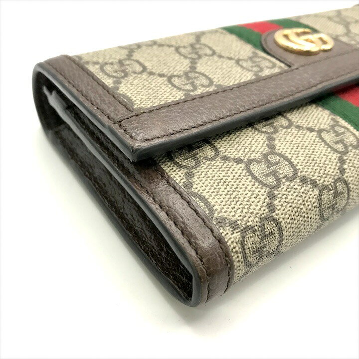 楽天市場】【中古】美品 GUCCI グッチ オフィディア GG コンチネンタル 