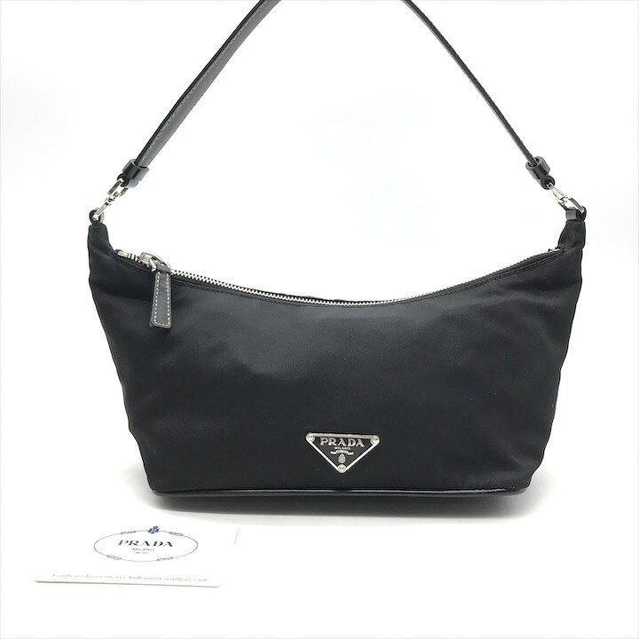 楽天市場】【中古】良品 PRADA プラダ 三角ロゴ プレート ナイロン 