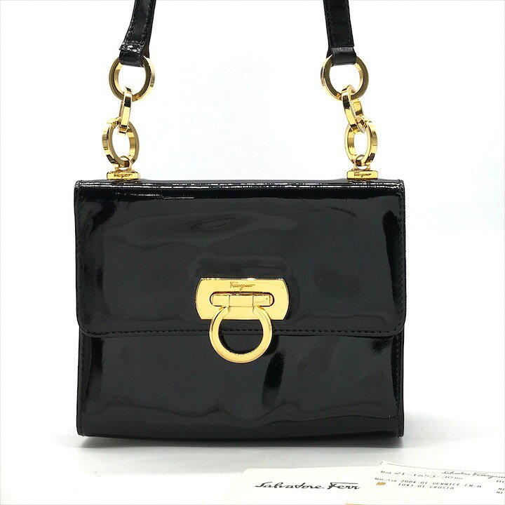 楽天市場】【中古】良品 Salvatore Ferragamo フェラガモ パテント 