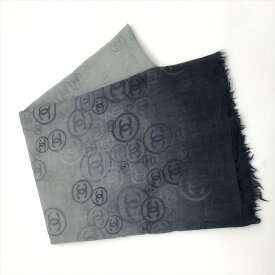 【中古】CHANEL シャネル ココマーク グラデーション カシミヤ 大判 ストール レディース ファッション 小物 k4897