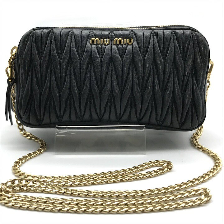 楽天市場】【中古】美品 MIUMIU ミュウミュウ マテラッセ レザー ロゴ  