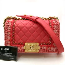 楽天市場】CHANEL ラムスキン BOY CHANEL ゴールド チェーンショルダー 