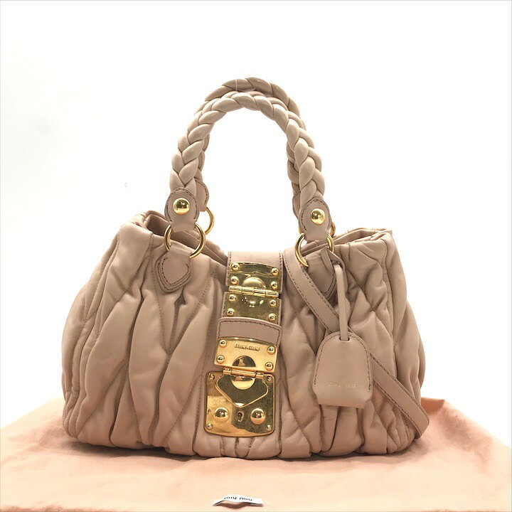 楽天市場】【中古】良品 MIU MIU ミュウミュウ マテラッセ レザー 2WAY 