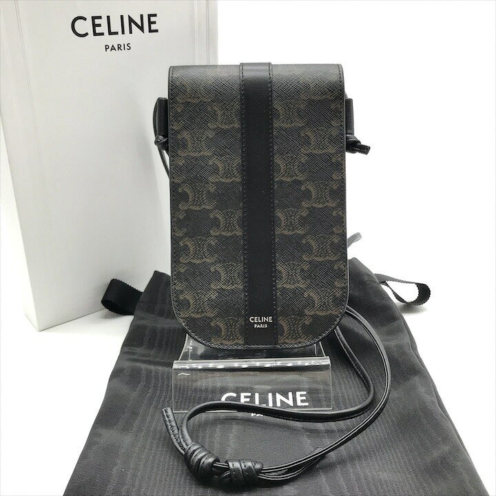 楽天市場】【中古】超美品 CELINE セリーヌ マカダムトリオンフ フォン 