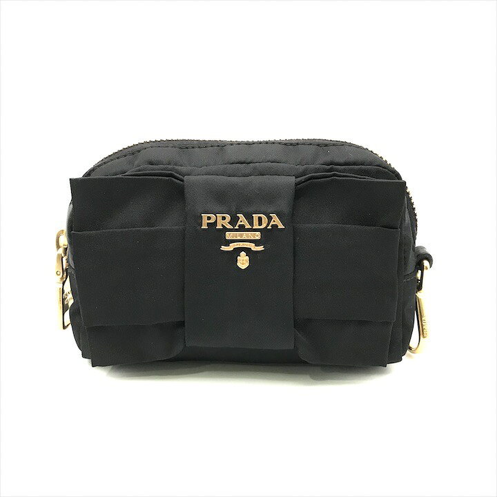 楽天市場】【中古】美品 PRADA プラダ ナイロン テスート リボン 