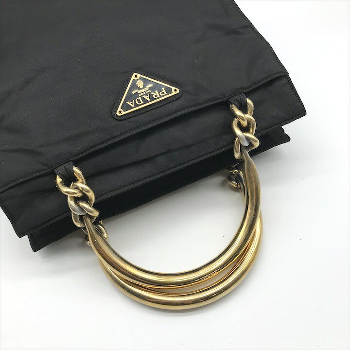 楽天市場】【中古】良品 PRADA プラダ 三角ロゴプレート ナイロン 