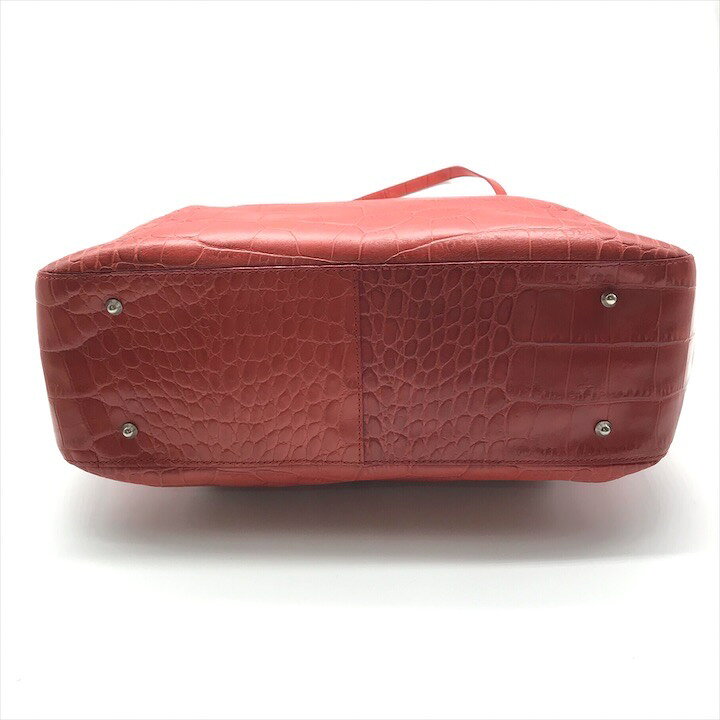 楽天市場】【中古】良品 FURLA フルラ クロコ型押し 2WAY トート 